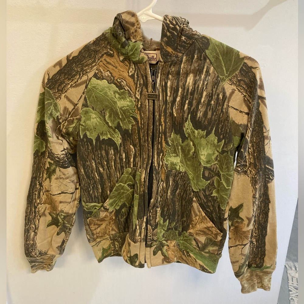 Walls Vintage kids real tree camo hooded lined jacket